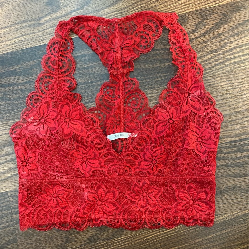 Red Lace Racerback Bralette